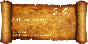 Séra Ottó névjegykártya